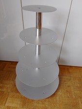 Tortenständer 5 Etagen 1 x gebraucht, Aluminium, Profiware, Top Zustand