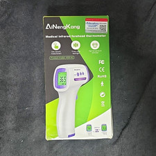 AiNengKang Stirnthermometer kontaktlos Infrarot ANK-M3 LCD wei&szlig;/lila