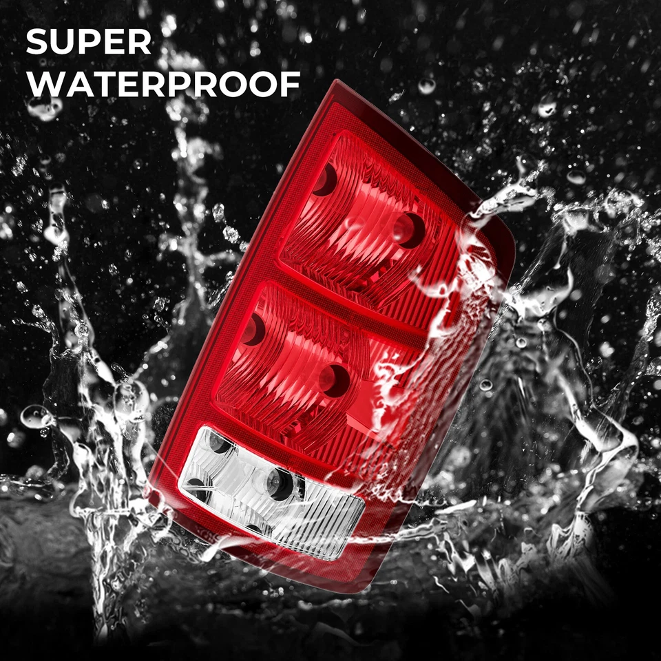 DOT Tail Lights Brake Lamps w/Bulbs For Dodge Ram 1500 2500 3500 2002-2006 03 04 - Image 3 of 4