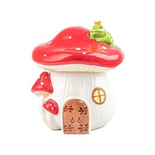 10 Strawerry Street Frog King Toadstool Cottage Ceramic Canister