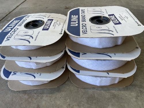 2” White Velcro LOT of (3) Rolls Hook S-11716 & (3) Rolls Loop 11717