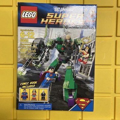NEW LEGO 6862 DC UNIVERSE SUPER HEROES SUPERMAN VS. POWER ARMOR 207 PCS IN BOX