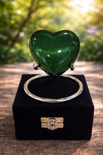 Heart Urn - Heart Keepsake Urn for Human Ashes with Stand Box Pretty