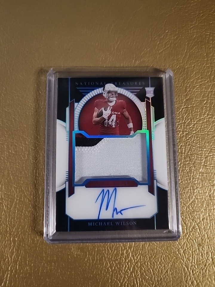 2023 National Treasures Midnight #182 Michael Wilson RPA Jersey Auto Patch #1/20