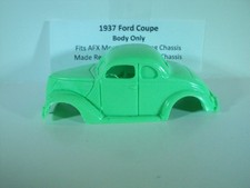 HO scale Slot Car Custom Resin body only 1937 Neon Green Ford Coupe Fits AFX