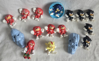 McDonalds 2024 Sonic the Hedgehog Super Shadow Knuckles Roller Figures Lot Of 14