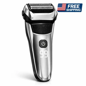 Men’s Electric Shaver Close‑Cut Wet Dry Rechargeable Grooming Device LED