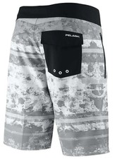 Pelagic Argonaut Boardshort Shorts Swim Trunks 8 Way Stretch Zip Pocket Grey 36