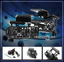 99-02 CHEVY SILVERADO/00-06 SUBURBAN TAHOE BUMPER DRIVING CLEAR FOG LIGHT+SWITCH