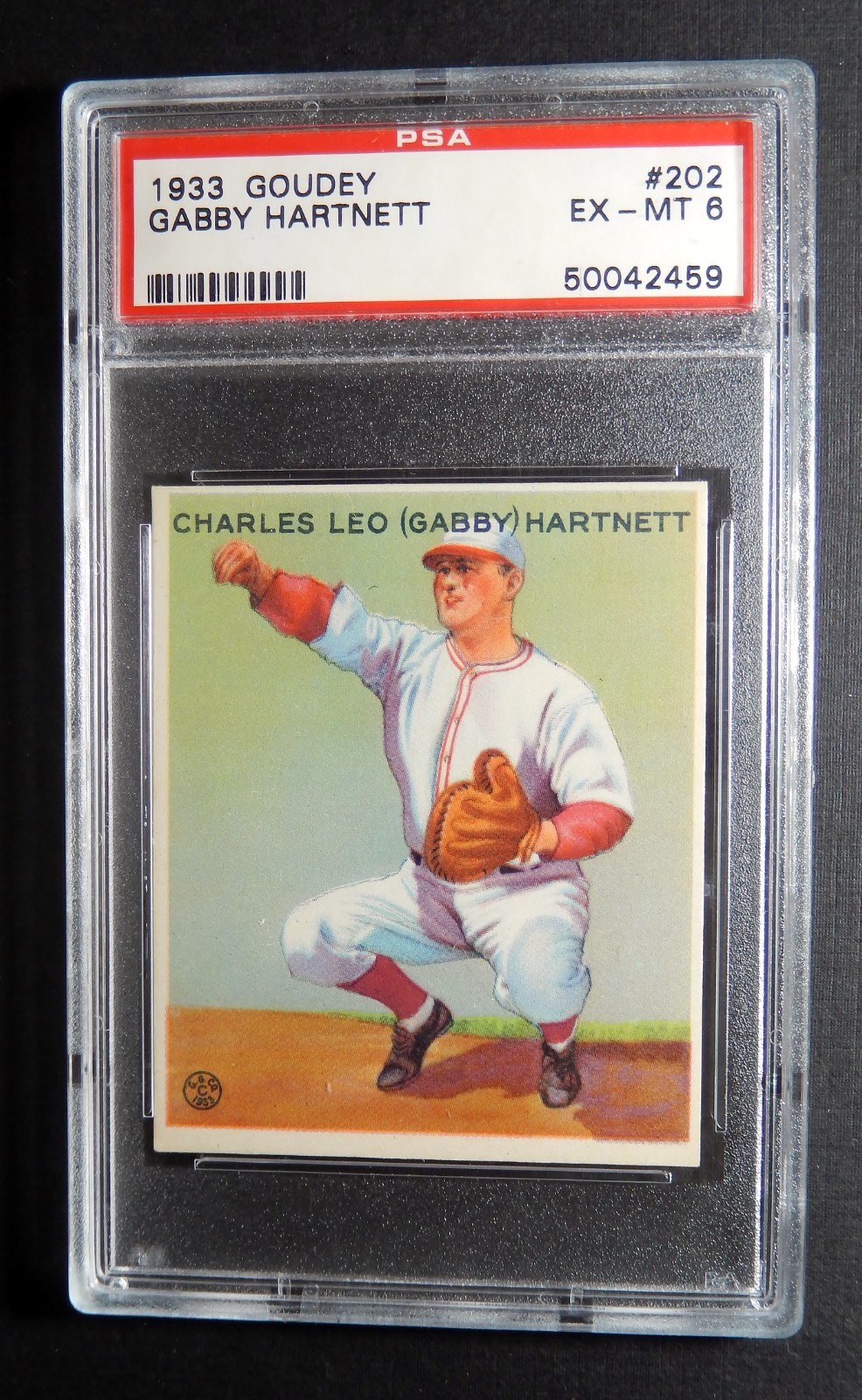 1933 Goudey #202 Gabby Hartnett - PSA 6