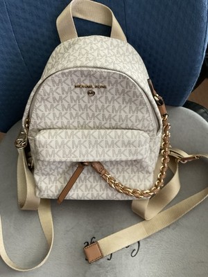 Michael Kors Slater Extra Small Convertible Messenger Vanilla/Acorn Backpack