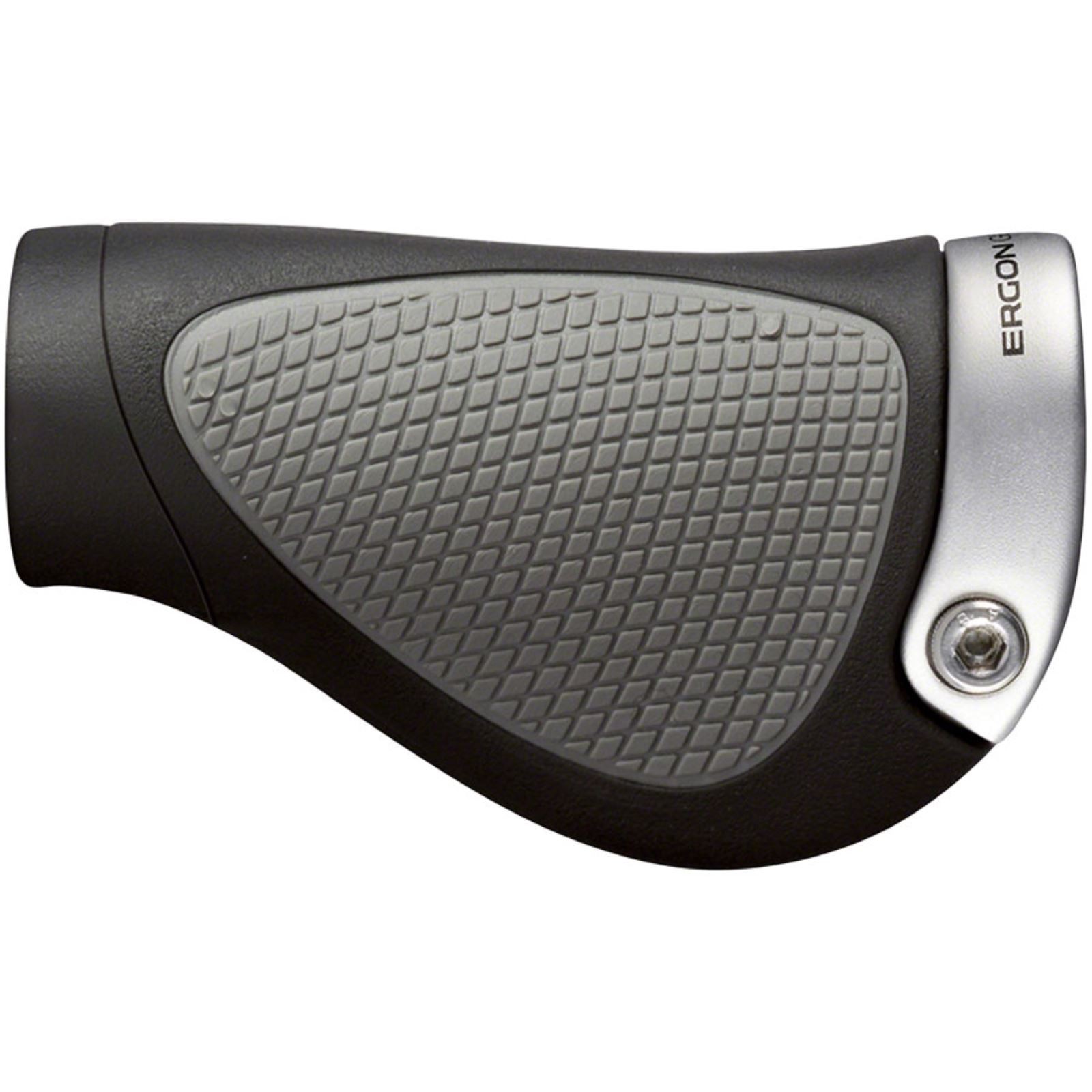 Ergon GP1 Grips - Black/Gray, Lock-On, Gripshift, Small, Pai