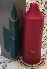 PartyLite CRANBERRY 2 x 6 Bell Top Pillar Can...