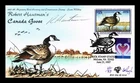 US COVER CANADA GOOSE $15 FEDERAL DUCKS FDC COMBO PUGH HAND PAINTED