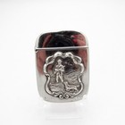 Antique Sterling Hunter and His Dog Match Safe Matchsafe Vesta