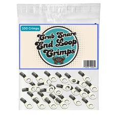 Crab Snare Loop End Crimps by Crab Snare Life Compatible with ALL Crab Snares!