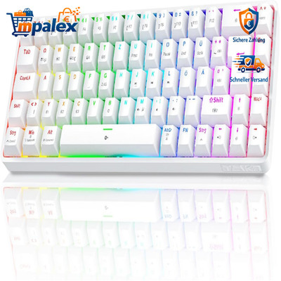 TMKB T68 Gaming Tastatur 60 Kabellos RGB Mechanisch QWERTZ Layout