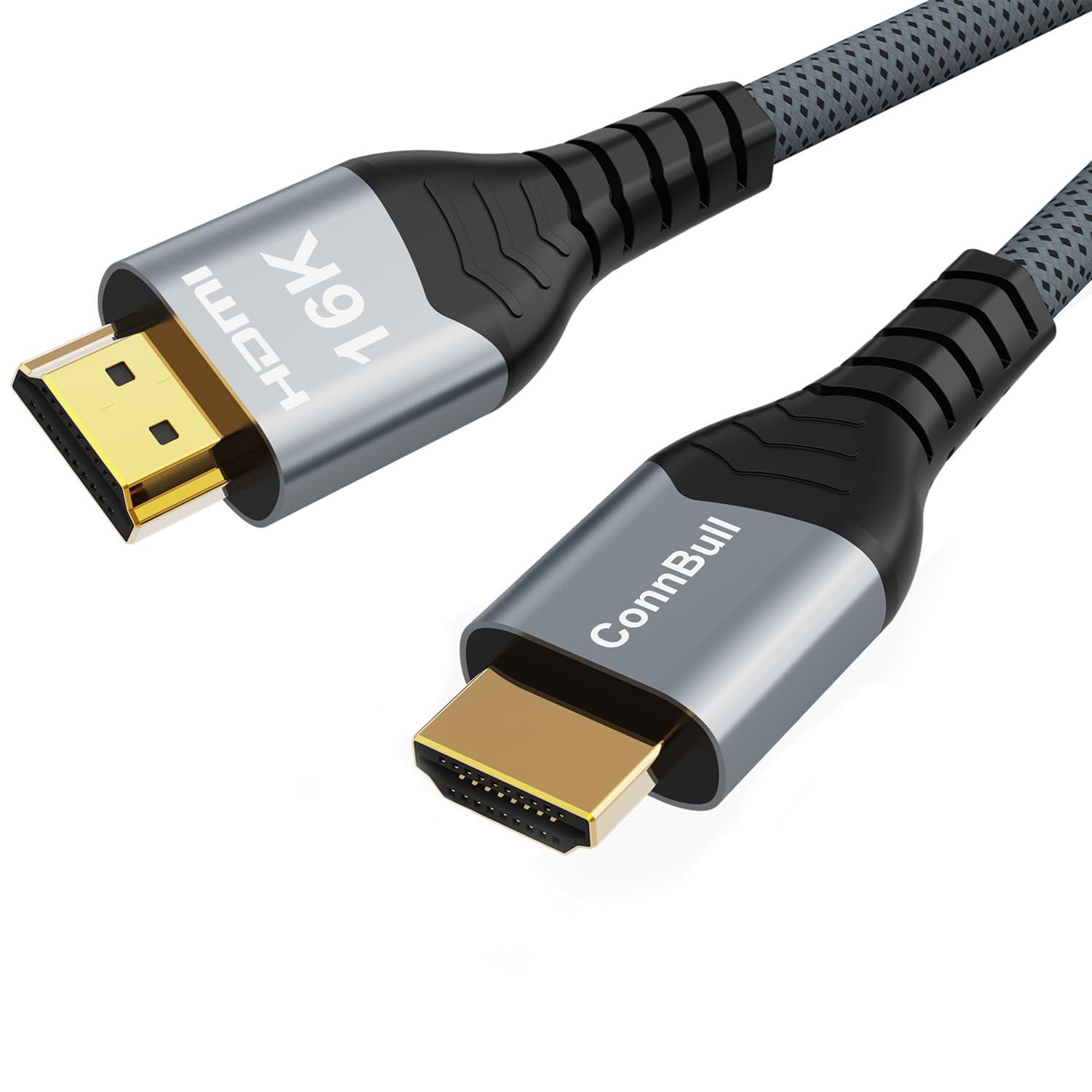 ConnBull 16K 10K 8K HDMI 2.2 Cable 96Gbps 6.6FT/2M, Ultra High 2m, Black