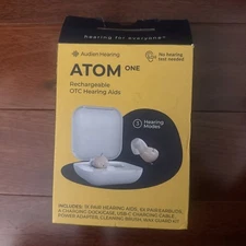 Audien Atom One Rechargeable OTC Hearing Aids Rechargeable With Case