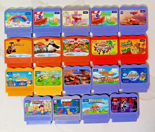 Lot of 19 VTech V Smile Learning System Game Cartridges Disney (Untested)