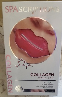 Spascriptions Collagen Hydrogel Lip Mask Anti-Aging Serum Lip Therapy 4 pack!