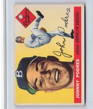 1955 Topps Johnny Podres #25 - Dodgers - Ex/Ex+ - S6400