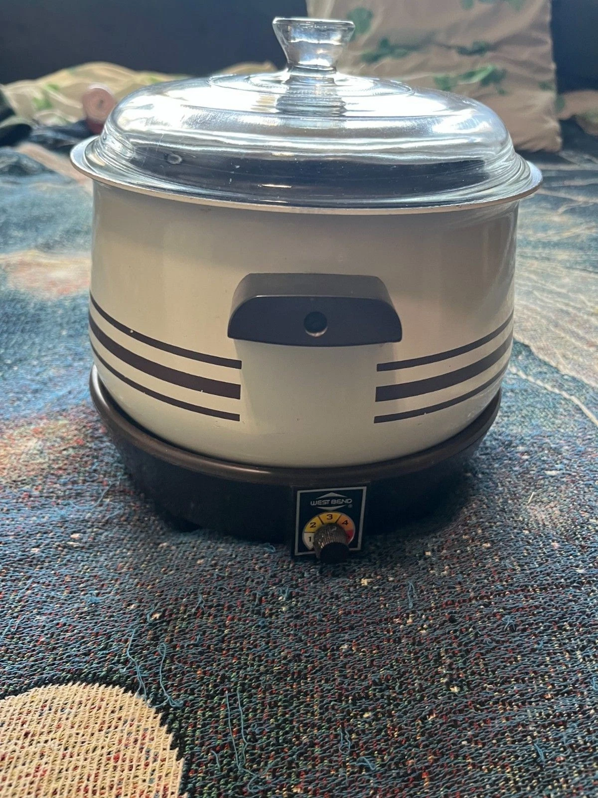 Vintage West Bend Automatic Slow Cooker 4 Qt Domed Lid #84124 Tested Working 80s