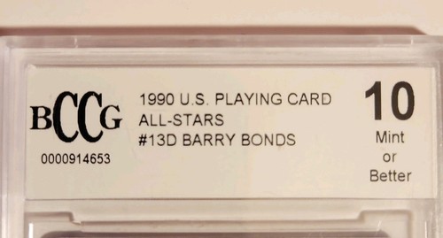 Carta Barry Bonds 1990 Stati Uniti Carta da gioco All-Stars #13D BCCG 10 - Foto 3 di 5