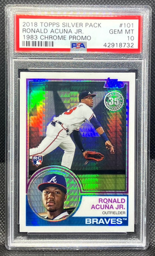 RONALD ACUNA JR 2018 Topps Silver Pack 1983 Chrome Promo Rookie RC PSA 10