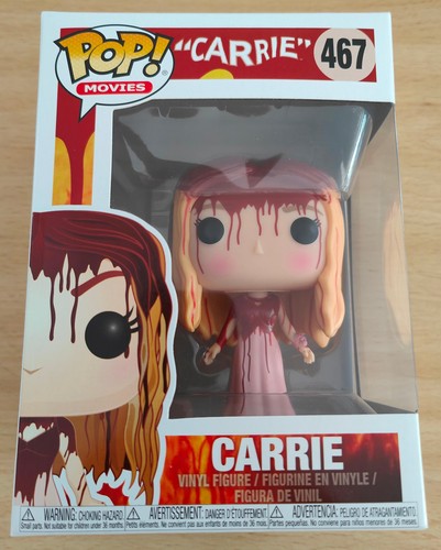 FUNKO POP! MOVIES CARRIE (BLOODY) #467 - WITH PROTECTOR - VERY RARE....