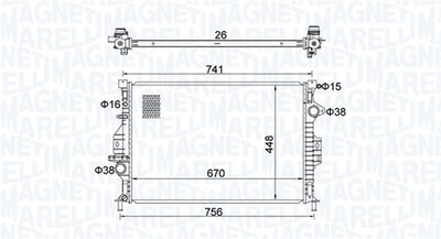MAGNETI MARELLI 350213157700 Kühler, Motorkühlung für FORD,LAND ROVER,VOLVO