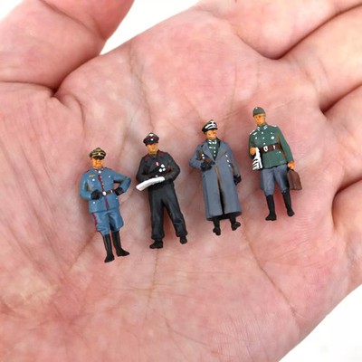 Eigenbau 1/72 Deutsche Offiziersfeldkonferenz 4 Personen Fertigmodell Spielzeug