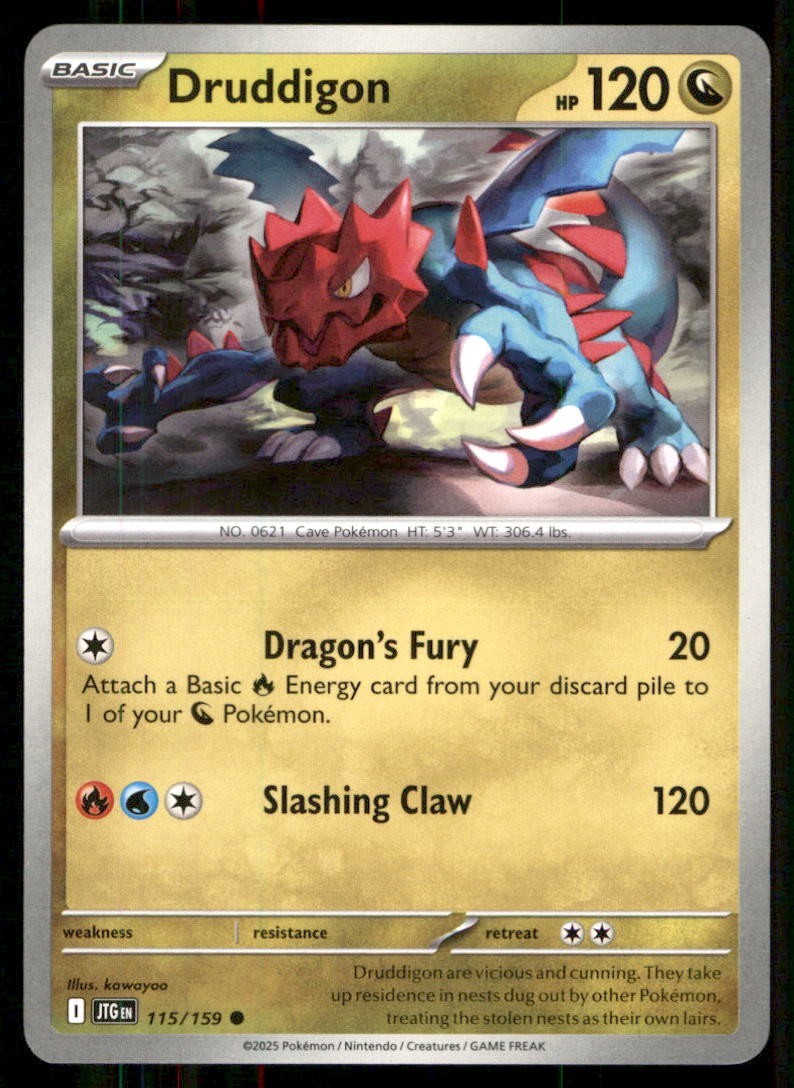 Pokémon TCG Pokémon Druddigon Druddigon Common Regular