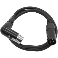 3ft Right Angle XLR Female to XLR Male Microphone Patch Cable