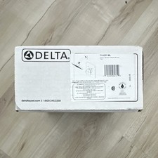 Delta T14237-BL Matte Black Metal Shower Faucet Set Square Head Lever Handle