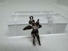 Vintage Sterling Silver Cherub Guardian Angel Wings Charm C2