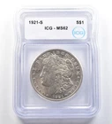 1921-S Morgan Silver Dollar MS62 ICG *7119