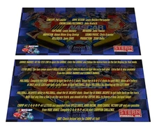 Stern NASCAR Pinball Custom Apron Instruction Cards