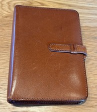 Vintage Coach 6 Ring Binder Agenda Planner Brown Leather