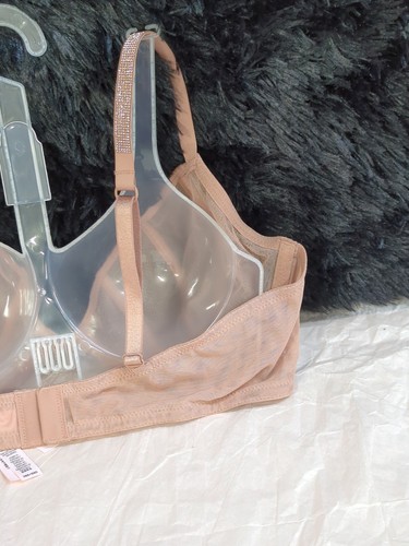Reggiseno Victoria Secret Seer Shine sfoderato taglio basso Demi 38B beige mandorla (60328) - Foto 6 di 9