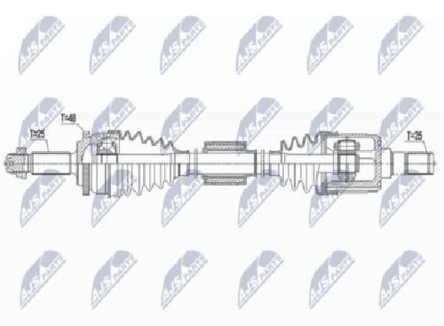 Original NTY Drive Shaft NPW-HY-555 For Hyundai