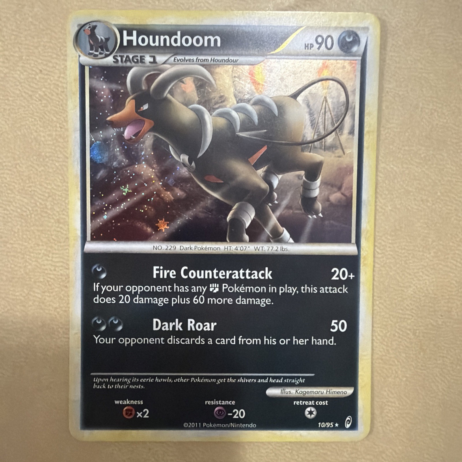 Pokémon TCG Houndoom Call of Legends 10/95 Holo Holo Rare