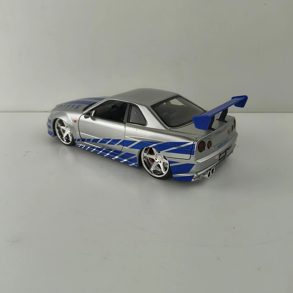 1:24 Scale JADA Fast & Furious 2002 Nissan Skyline GTR R34 Diecast Car No Box - Image 4 of 4