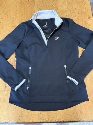 Fairfield U  Zero Restriction Independent Golf Jacket Womens M Black  Quarter Zi