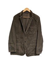Lands End Brown Corduroy Blazer Jacket 42R Academia Preppy Fall Mens