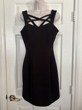 Guess Los Angelos Black Dress Lined Sleeveless Stretchy Size 10 G