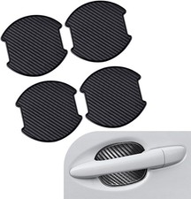 4PCS Car Door Handle Scratch Protector, 3D Carbon Fiber Auto Door Bowl Sticker,