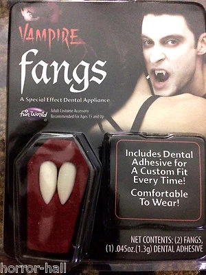 Horror Teeth-CUSTOM FIT VAMPIRE STAGE FANGS-Halloween Cosplay Costume Accessory - Photo 1/3