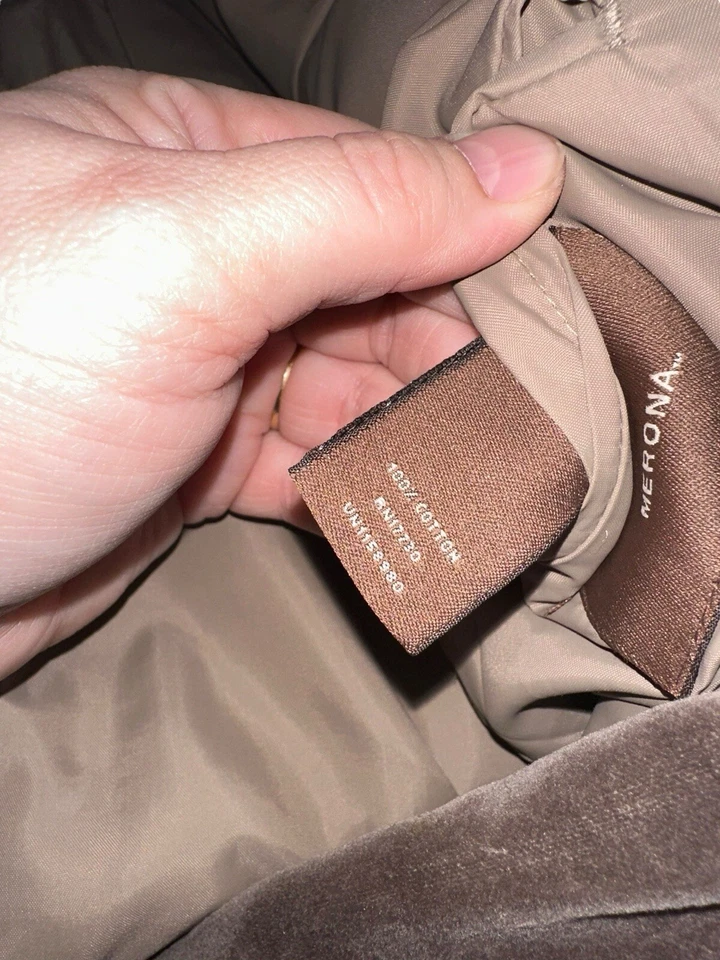 Merona Mens 100% Cotton Velvet Blazer Sz 42R Mushroom Brown 2 Button Jacket - Image 4 of 4