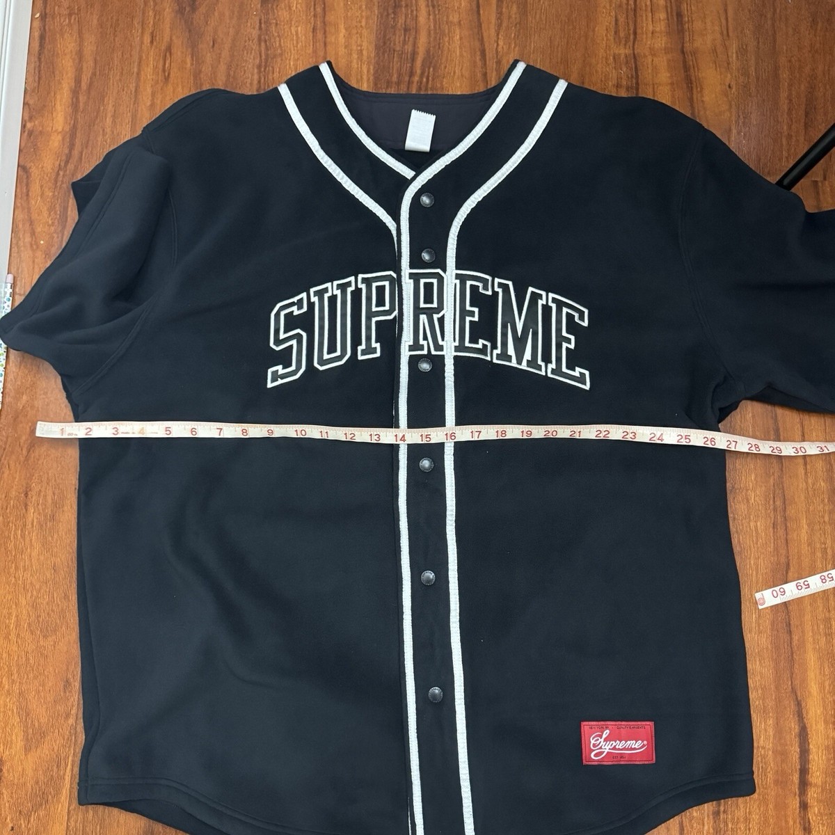 ウェア L Supreme Polartec Baseball Jersey Black Supreme Polartec Baseball Jersey (FW24) - $138